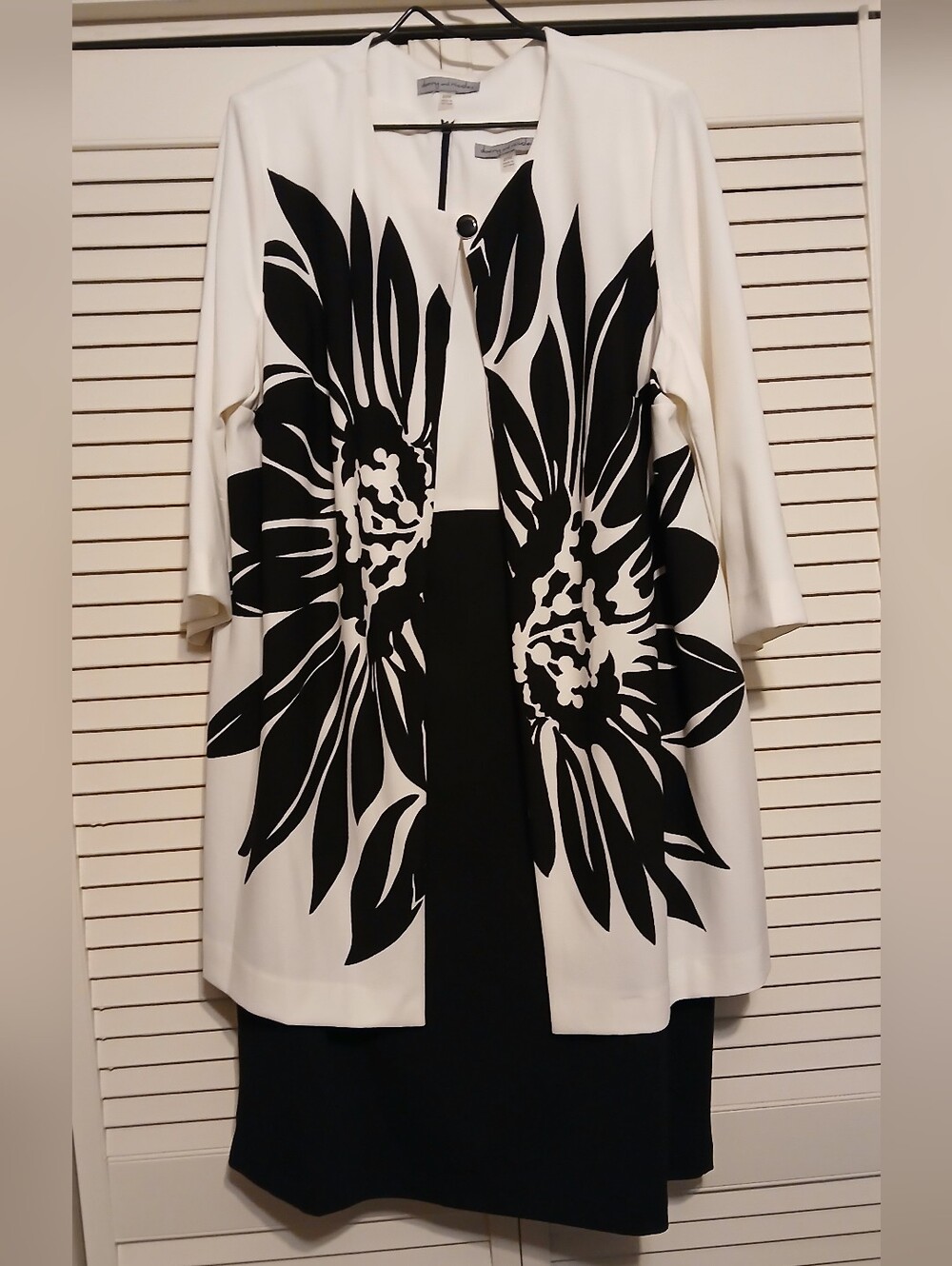Danny & Nicole Black & White 2Pc Jacket Dress